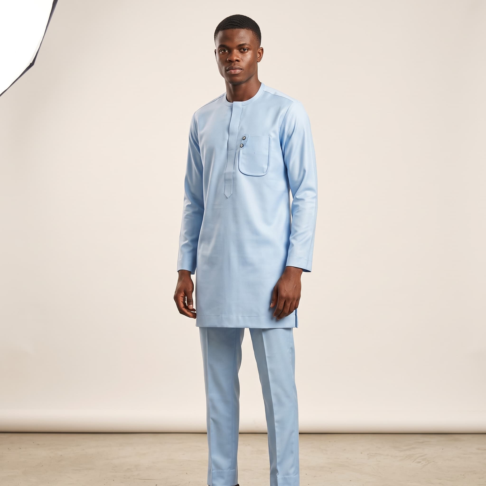 Blue Senator Kaftan Detail