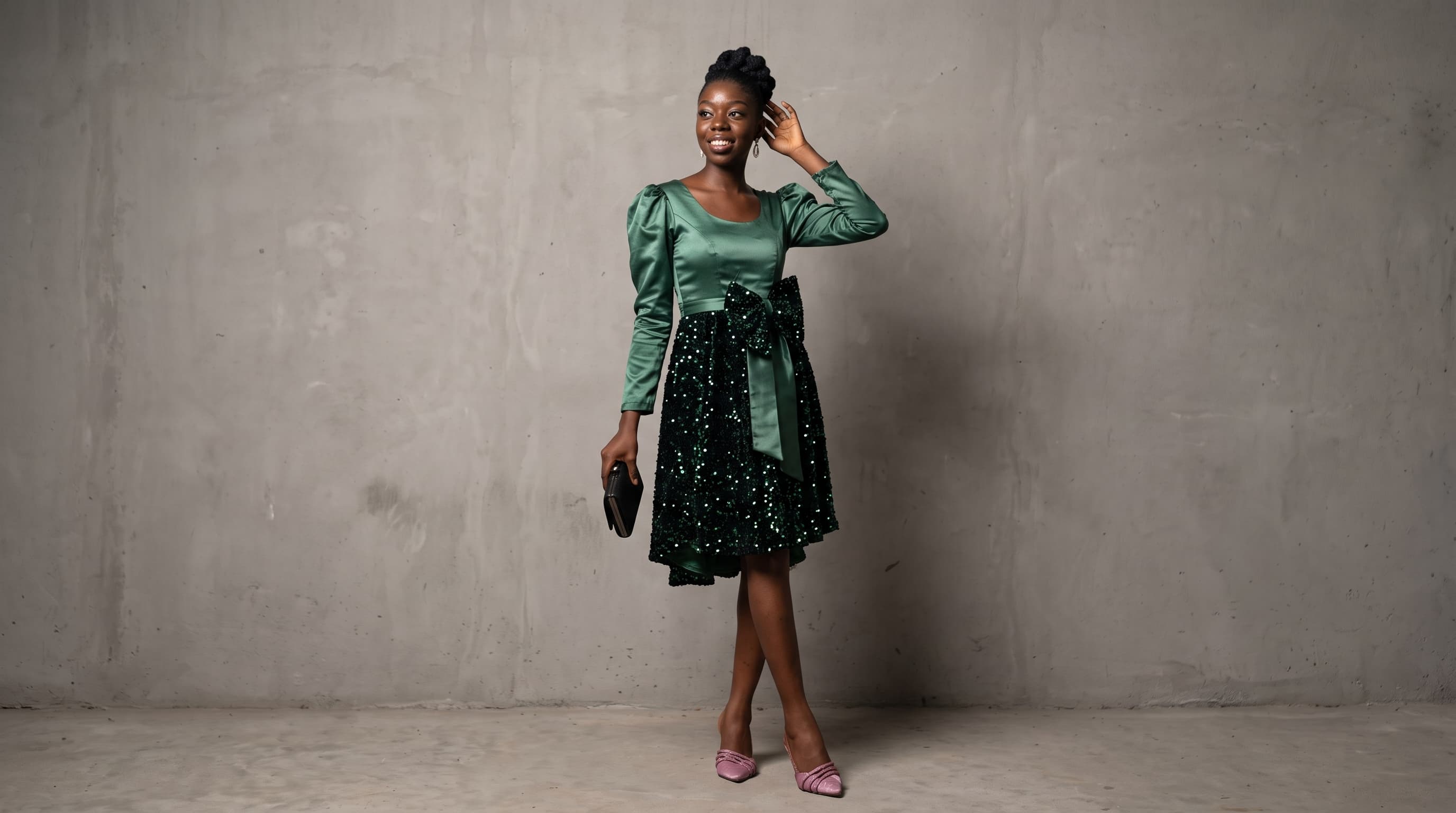Emerald Silk Gown