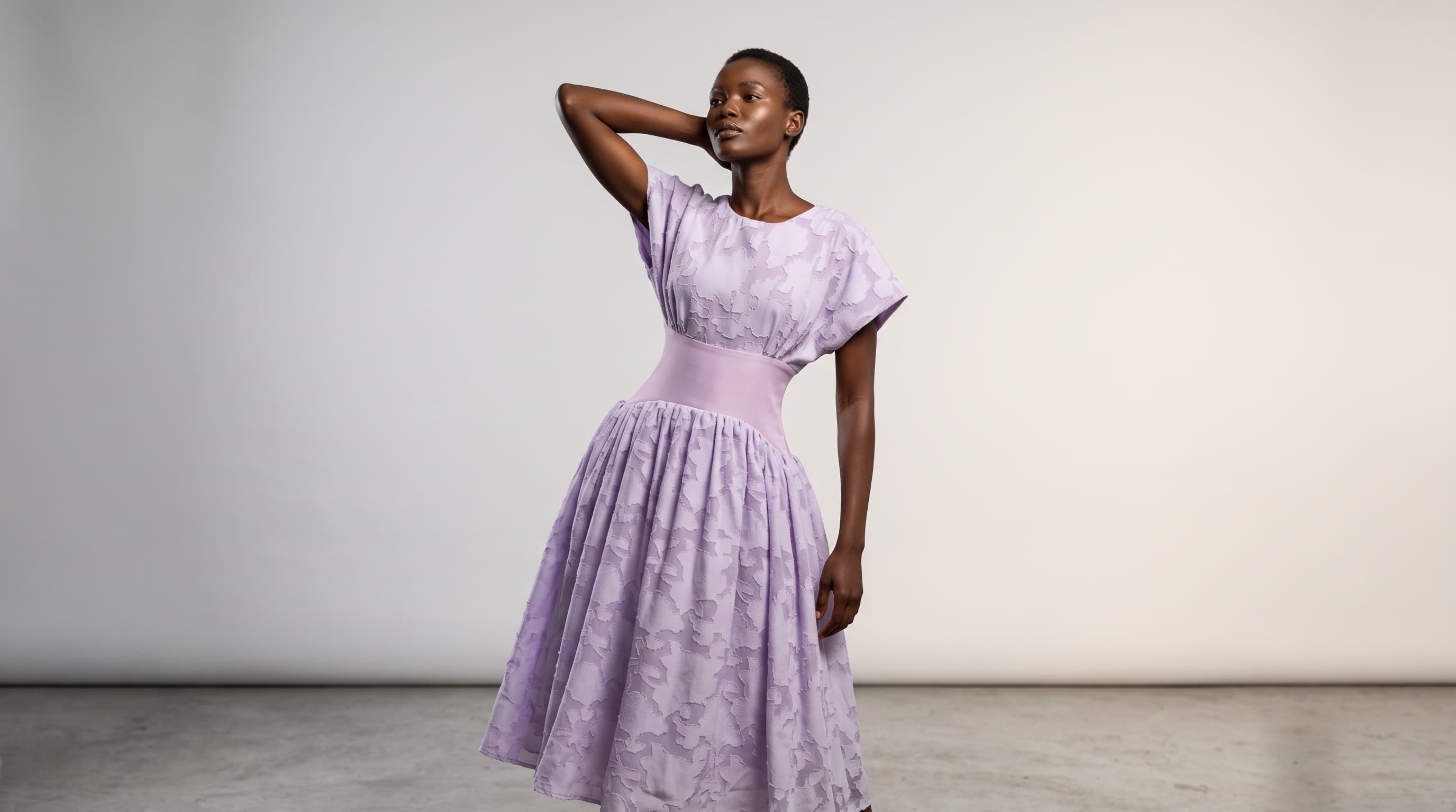Royal Purple Draped Dress
