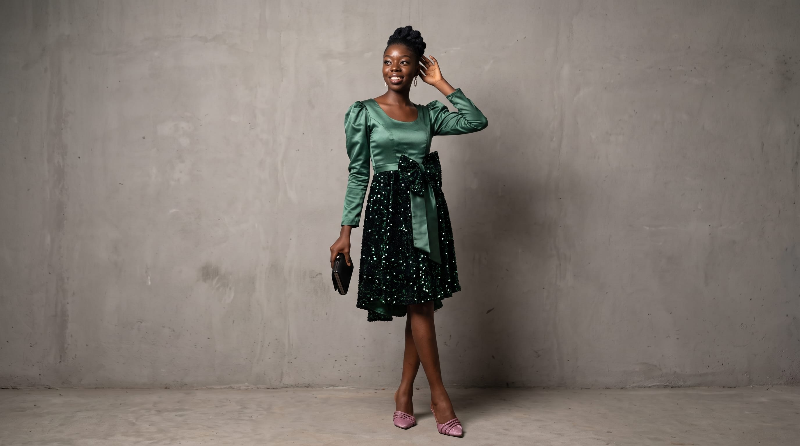 Emerald Silk Gown