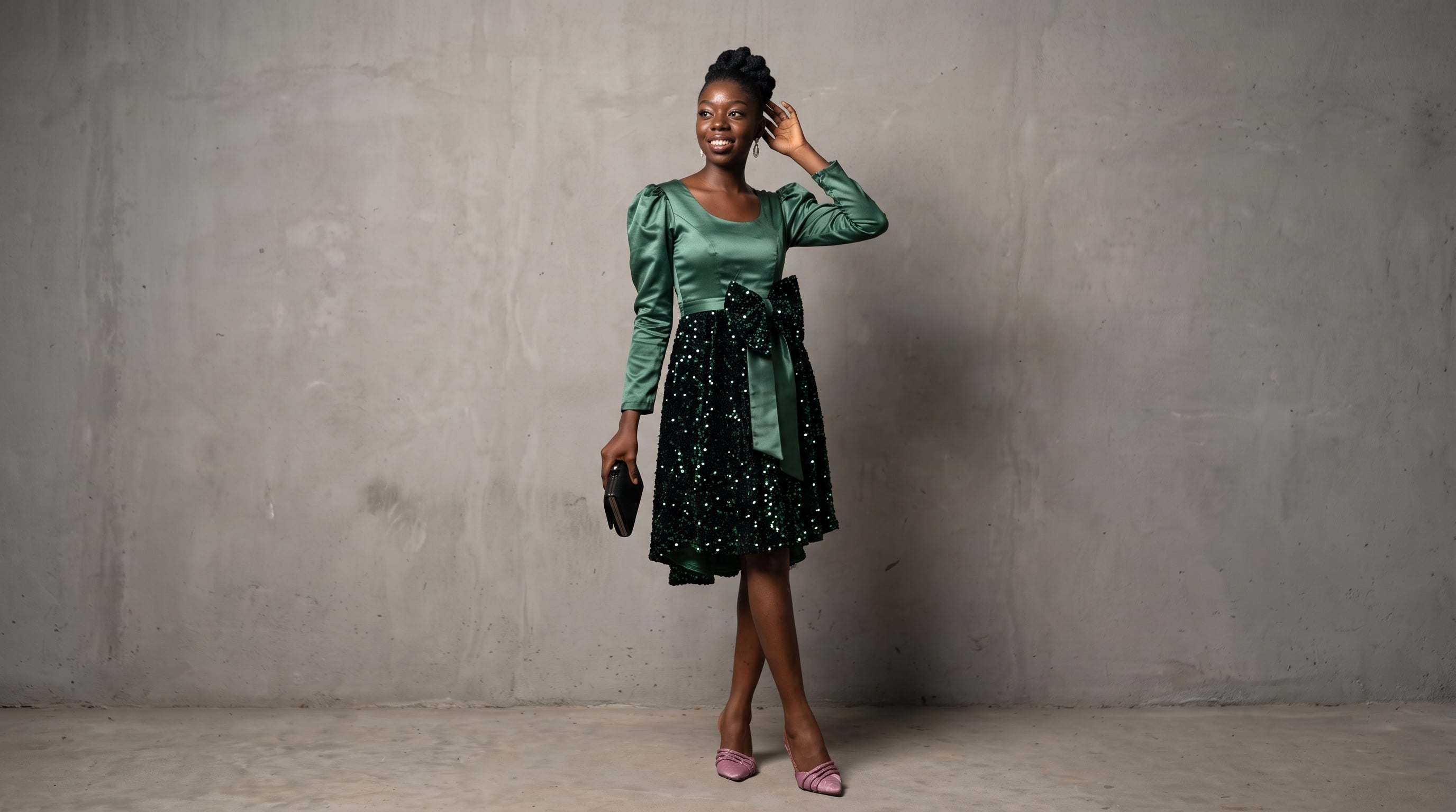 Emerald Silk Gown