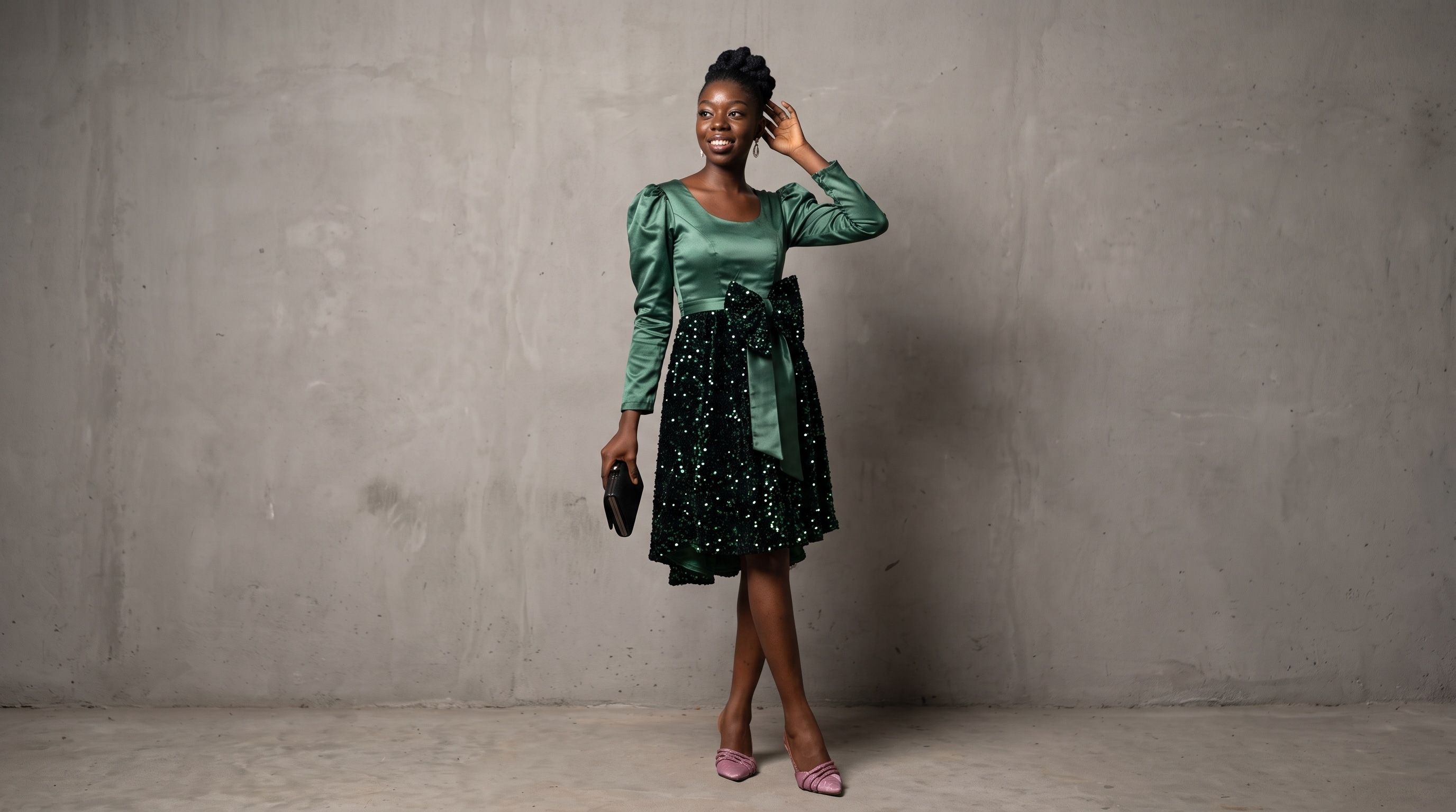 Emerald Silk Gown